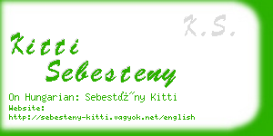 kitti sebesteny business card